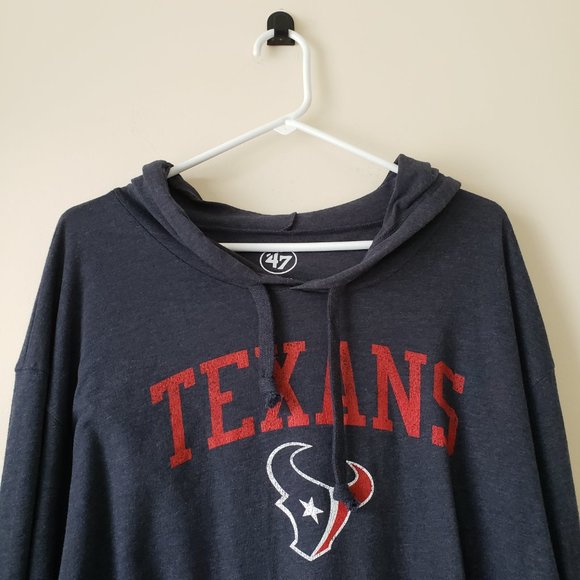 '47 Houston Texans Lightweight Hoodie Sweatshirt Men's Size XXXL 3XL Blue NWT - Picture 3 of 11